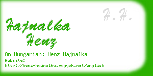 hajnalka henz business card